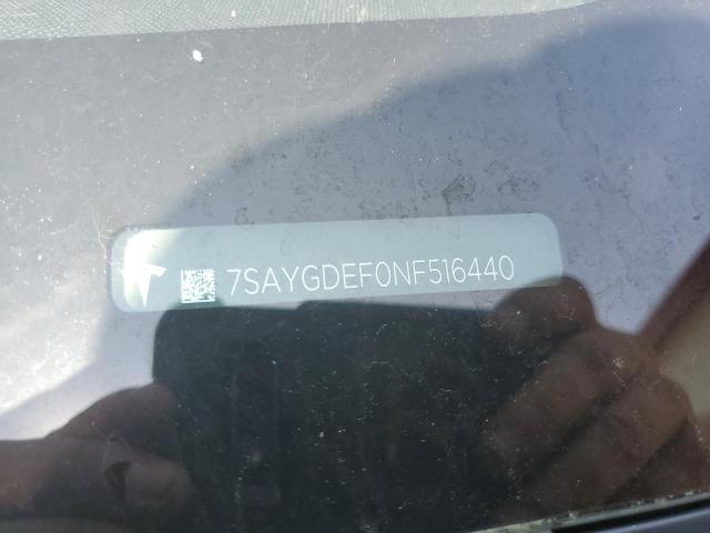 7SAYGDEF0NF516440 - 2022 TESLA MODEL Y BLACK photo 13