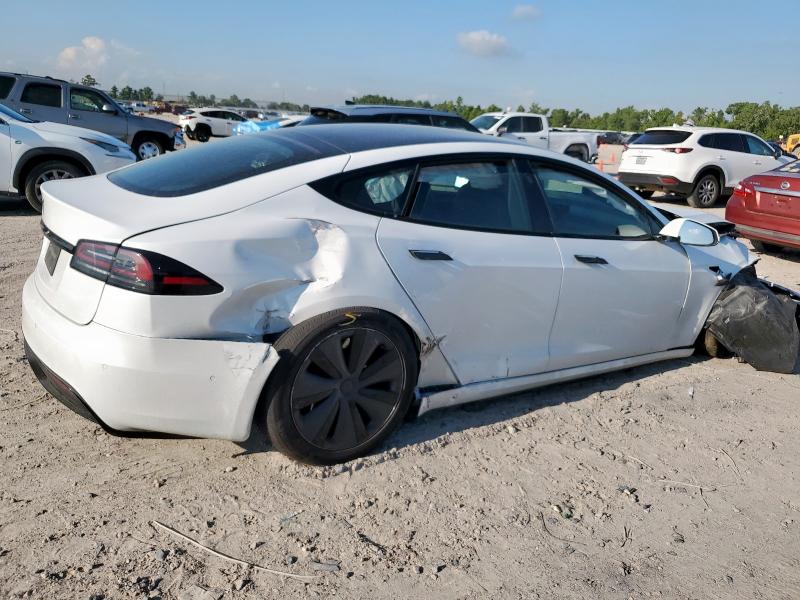 5YJSA1E59NF473596 - 2022 TESLA MODEL S WHITE photo 3