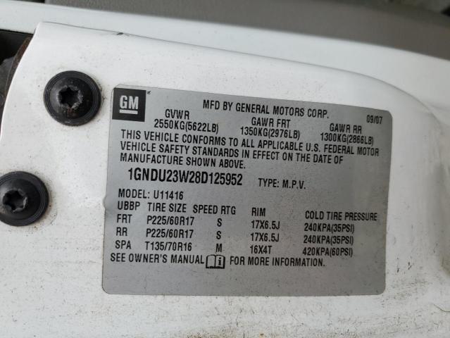 1GNDU23W28D125952 - 2008 CHEVROLET UPLANDER LS 白色 照片 13