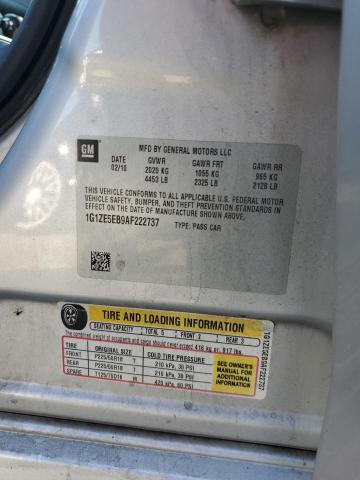 1G1ZE5EB9AF222737 - 2010 CHEVROLET MALIBU LTZ 银色 照片 12