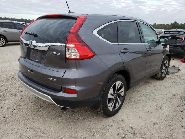 5J6RM4H96FL112843 - 2015 HONDA CR-V TOURING GRAY photo 3