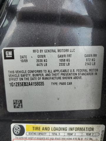 1G1ZE5EB2A4158035 - 2010 CHEVROLET MALIBU LTZ CHARCOAL photo 12