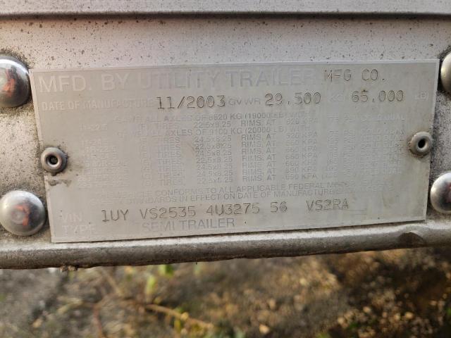 1UYVS25354U327556 - 2004 UTILITY TRAILER Ağ foto 10