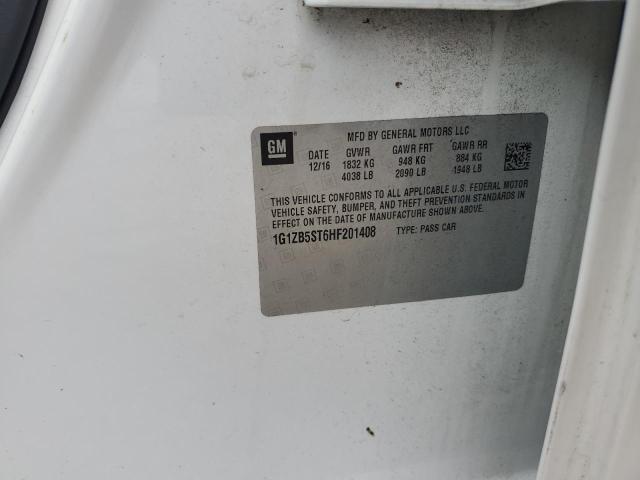 1G1ZB5ST6HF201408 - 2017 CHEVROLET MALIBU LS Ақ фото 12
