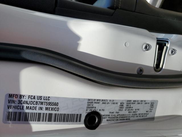 3C4NJDCB7MT595560 - 2021 JEEP COMPASS LIMITED 白色 照片 13