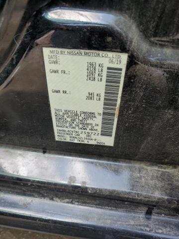 1N4BL4CV7KC259722 - 2019 NISSAN ALTIMA SR შავი ფოტო 12