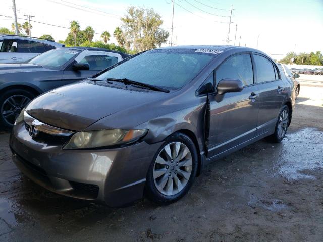 19XFA16959E035995 - 2009 HONDA CIVIC EXL GRAY photo 1