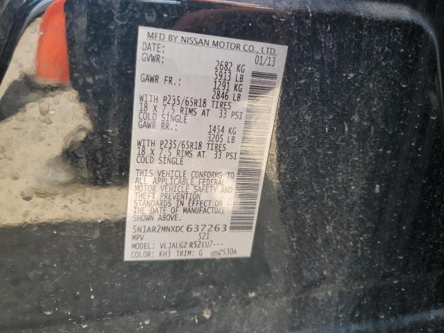 5N1AR2MNXDC637263 - 2013 NISSAN PATHFINDER S Қара фото 13