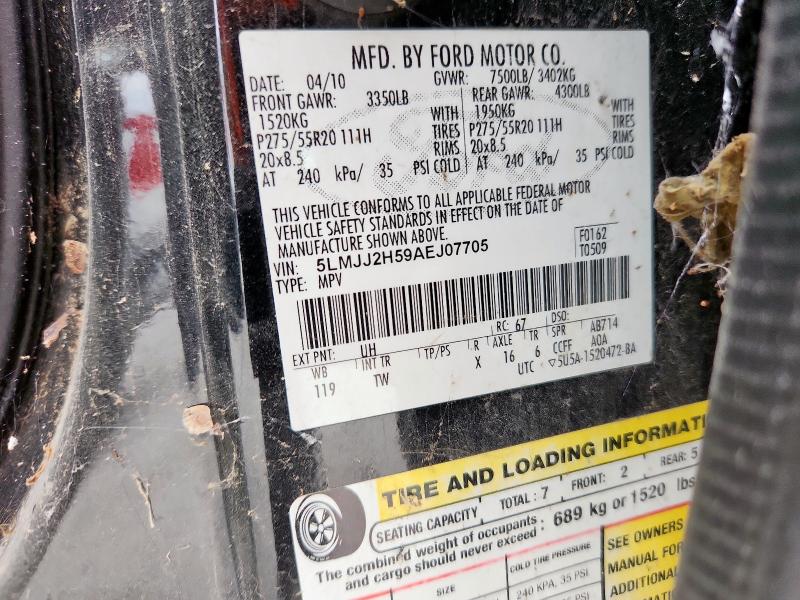 5LMJJ2H59AEJ07705 - 2010 LINCOLN NAVIGATOR BLACK photo 13