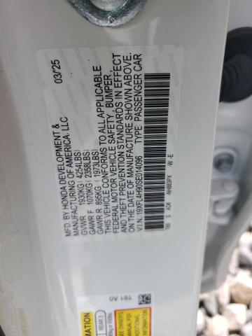 19XFL4H90SE014096 - 2025 HONDA CIVIC SPORT TOURING WHITE photo 12