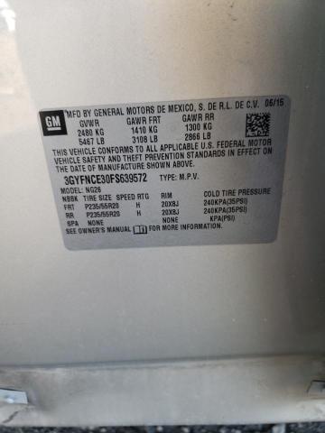 3GYFNCE30FS639572 - 2015 CADILLAC SRX PERFORMANCE COLLECTION Кремовый фото 10