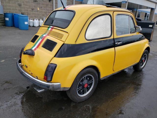 110F2484234 - 1970 FIAT 500L YELLOW photo 3