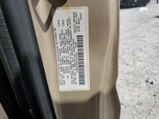 5TEWN72N04Z367922 - 2004 TOYOTA TACOMA XTRACAB GOLD photo 13