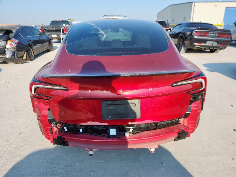 5YJ3E1EA5SF932074 - 2025 TESLA MODEL 3 RED photo 6
