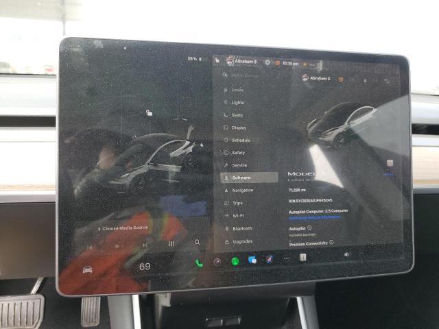 5YJ3E1EAXJF045245 - 2018 TESLA MODEL 3 GRAY photo 9