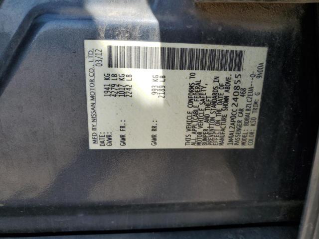 1N4AL2AP0CC240855 - 2012 NISS ALTIMA BASE Сұр фото 12