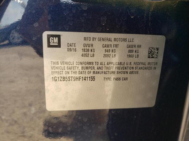 1G1ZB5ST9HF141155 - 2017 CHEVROLET MALIBU LS 蓝色 照片 12