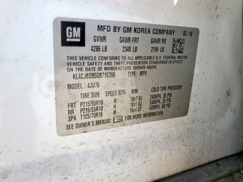 KL4CJBSB5GB715398 - 2016 BUICK ENCORE CONVENIENCE 白色 照片 13