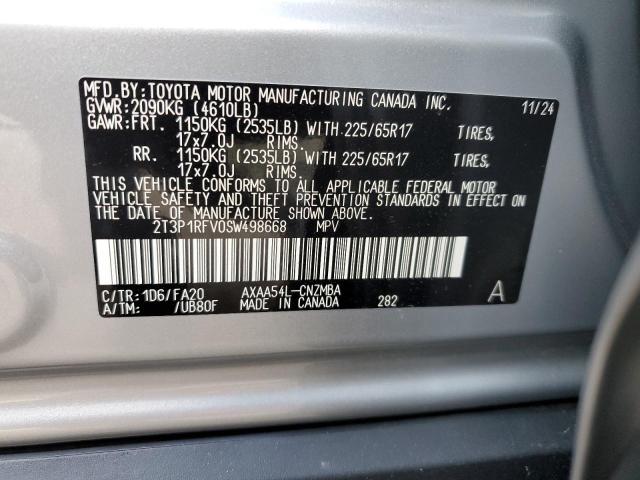 2T3P1RFV0SW498668 - 2025 TOYOTA RAV4 XLE 银色 照片 14