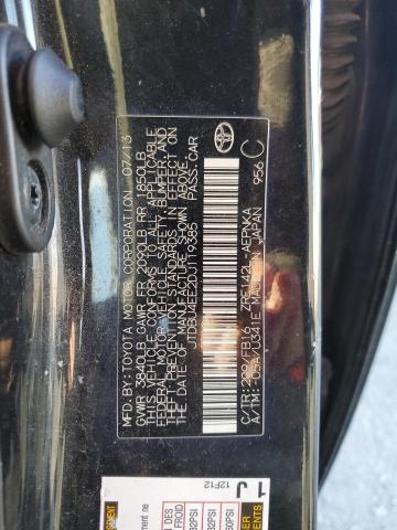 JTDBU4EE2DJ119385 - 2013 TOYOTA COROLLA BASE BLACK photo 12