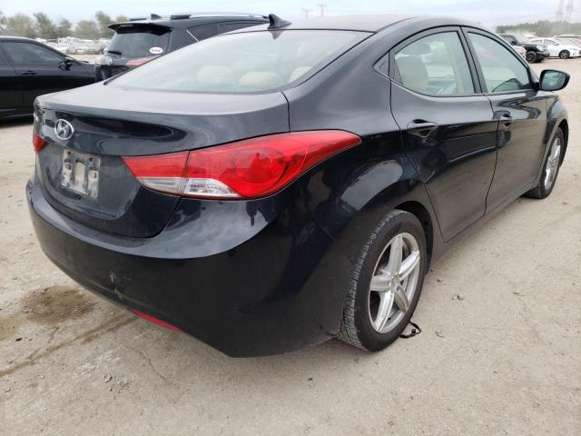 KMHDH4AE2CU433582 - 2012 HYUNDAI ELANTRA GLS BLACK photo 3