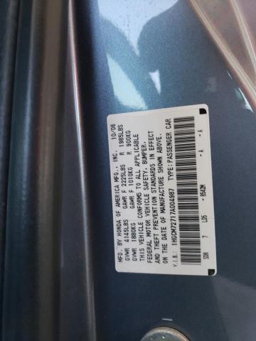 1HGCM72717A004987 - 2007 HONDA ACCORD EX ნაცრისფერი ფოტო 12