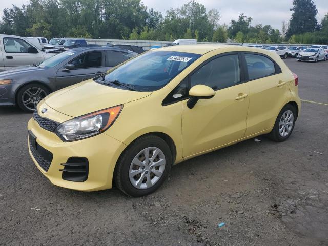 KNADM5A31G6676568 - 2016 KIA RIO LX YELLOW photo 1