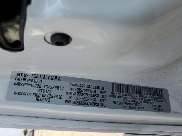 ZFBHRFBB7M6V78872 - 2021 RAM PROMASTER SLT WHITE photo 14