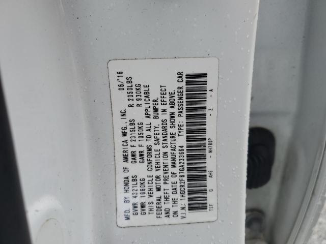 1HGCR2F67GA233664 - 2016 HONDA ACCORD SPORT 白色 照片 12