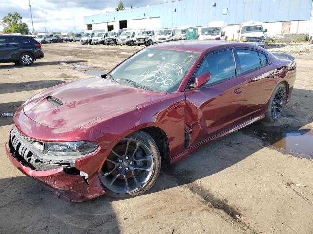 2C3CDXGJ5MH524386 - 2021 DODGE CHARGER SCAT PACK BURGUNDY photo 1