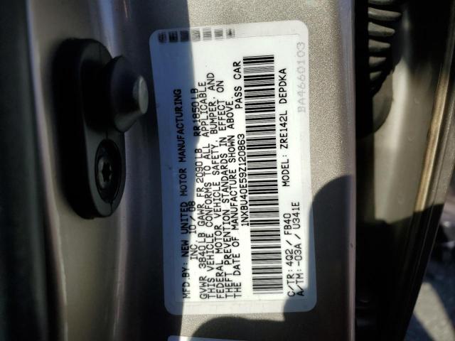 1NXBU40E59Z120863 - 2009 TOYOTA COROLLA BASE GOLD photo 13