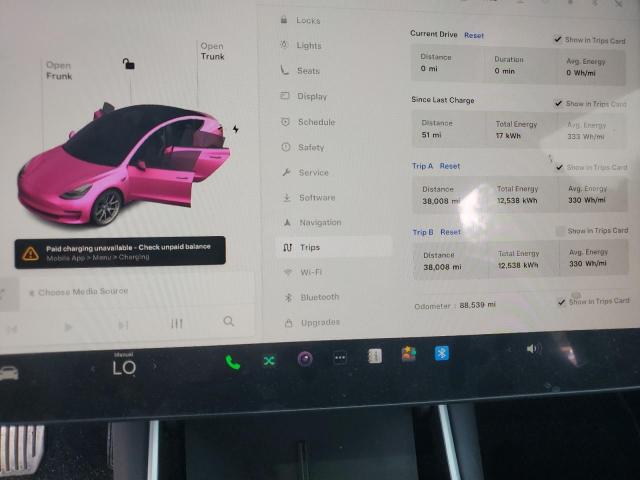 5YJ3E1EB9KF437353 - 2019 TESLA MODEL 3 Синій фото 9