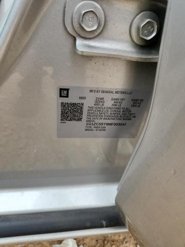 1G1ZC5ST8MF003047 - 2021 CHEVROLET MALIBU LS SILVER photo 12