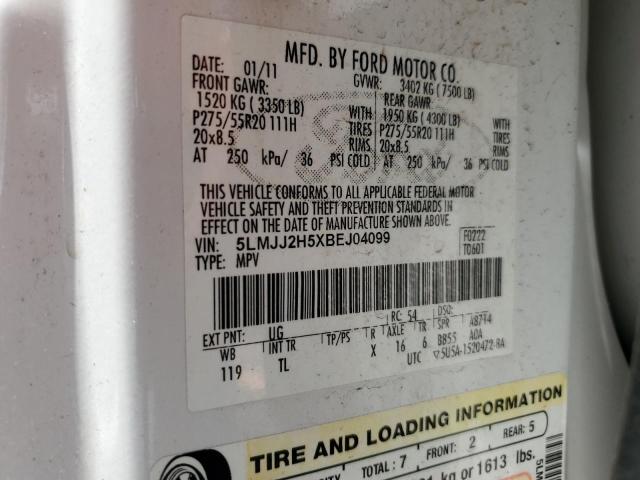 5LMJJ2H5XBEJ04099 - 2011 LINCOLN NAVIGATOR WHITE photo 13