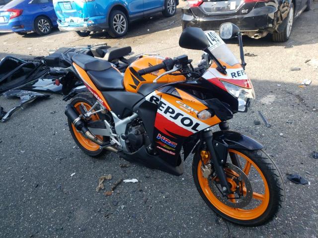 MLHMC4107D5302664 - 2013 HONDA CBR250 R ORANGE photo 1