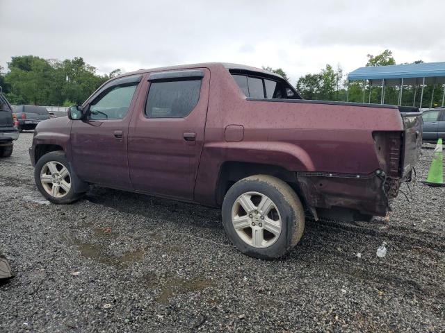 5FPYK16559B103054 - 2009 HONDA RIDGELINE RTL MAROON photo 2