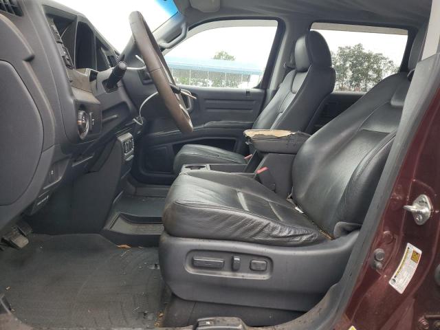 5FPYK16559B103054 - 2009 HONDA RIDGELINE RTL MAROON photo 7