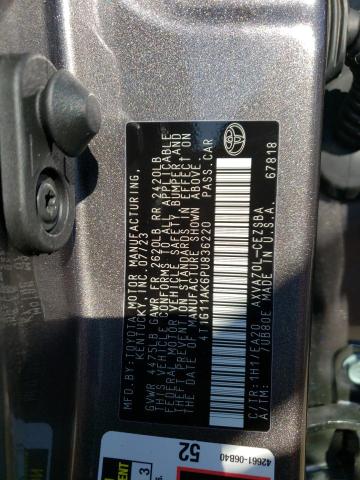 4T1G11AK6PU836220 - 2023 TOYOTA CAMRY SE NIGHT SHADE GRAY photo 12