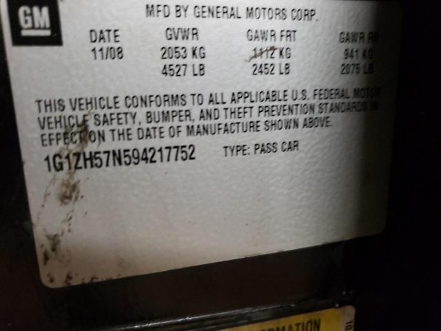 1G1ZH57N594217752 - 2009 CHEVROLET MALIBU 1LT შავი ფოტო 12