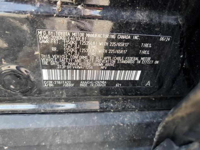 2T3P1RFV4RW471256 - 2024 TOYOTA RAV4 XLE BLACK photo 13