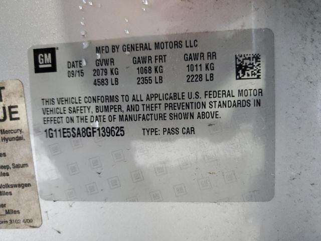 1G11E5SA8GF139625 - 2016 CHEVROLET MALIBU LIM LTZ 灰色 照片 12