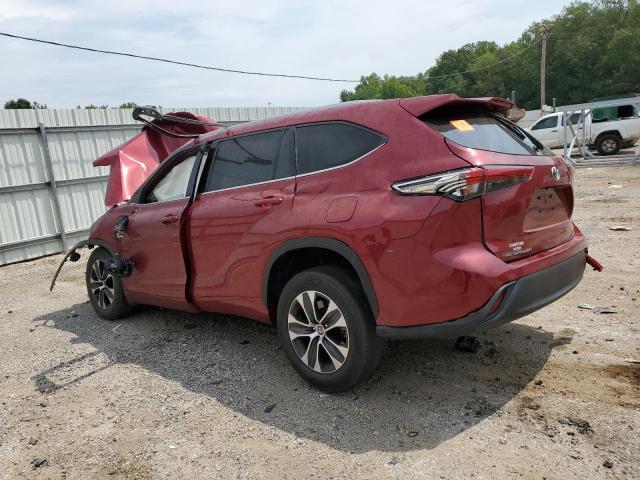5TDGZRAH2NS097946 - 2022 TOYOTA HIGHLANDER XLE RED photo 2