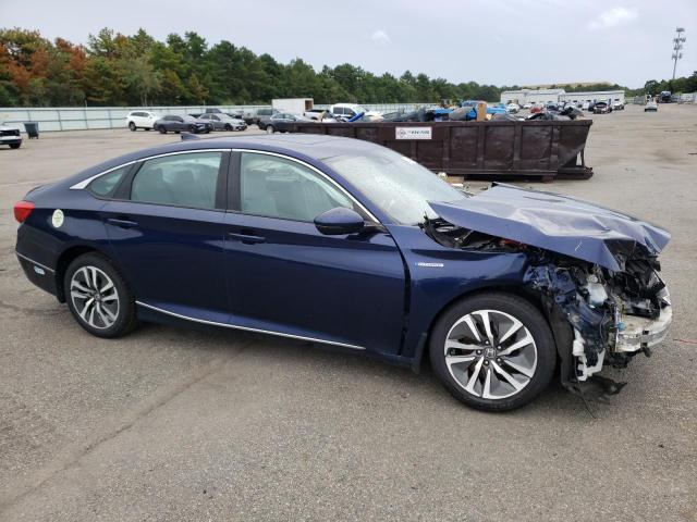 1HGCV3F55JA012886 - 2018 HONDA ACCORD HYBRID EXL BLUE photo 4