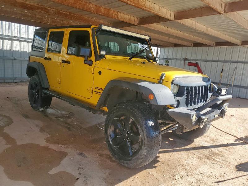 1C4BJWDG1FL566224 - 2015 JEEP WRANGLER U SPORT ყვითელი ფოტო 4