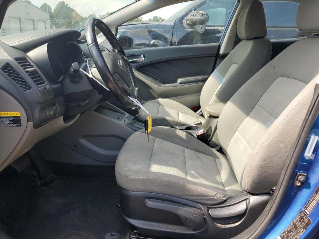 KNAFX5A84E5241526 - 2014 KIA FORTE EX BLUE photo 7