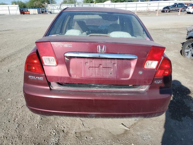 1HGES26782L036375 - 2002 HONDA CIVIC EX RED photo 6