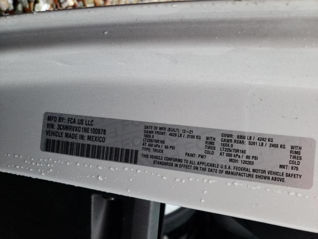 3C6MRVXG1NE100878 - 2022 RAM PROMASTER 3500 HIGH 白色 照片 13