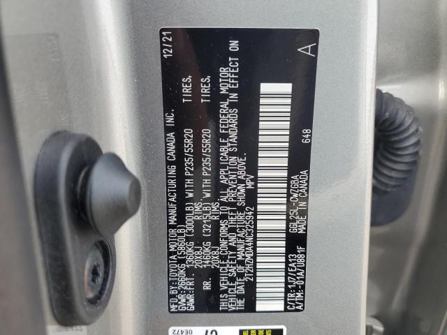 2T2HZMDA4NC325942 - 2022 LEXUS RX 350 SILVER photo 13