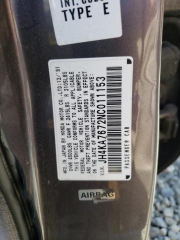 JH4KA7672NC011153 - 1992 ACURA LEGEND LS BROWN photo 12