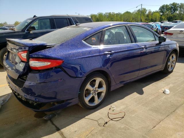 3FA6P0H73ER192745 - 2014 FORD FUSION SE BLUE photo 3